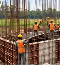 Site supervision over reinforcement works